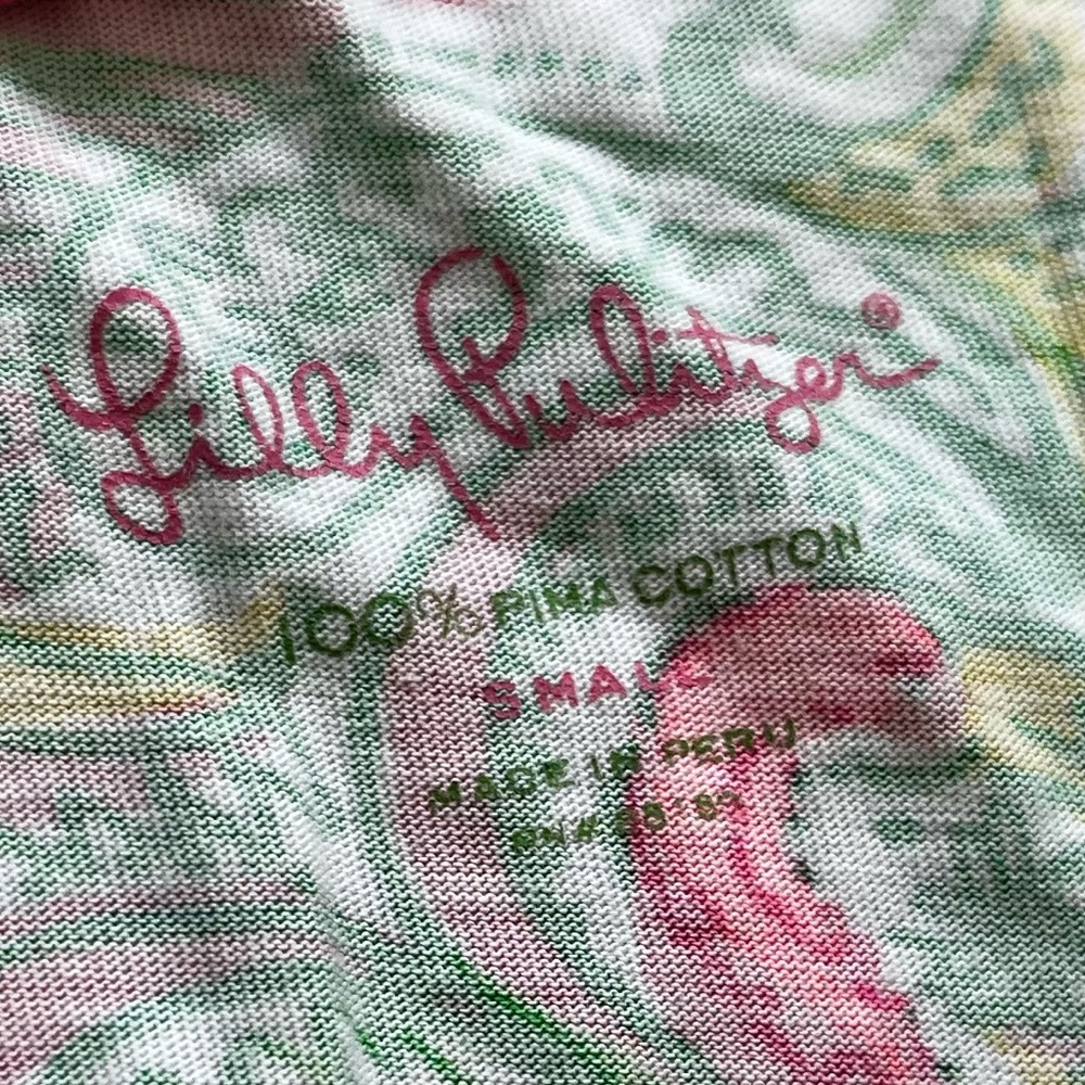 LILLY PULITZER BRITTON HENLEY DRESS SIZE SMALL FLAMINGO PRINT VACATION PRETTY - Picture 3 of 10